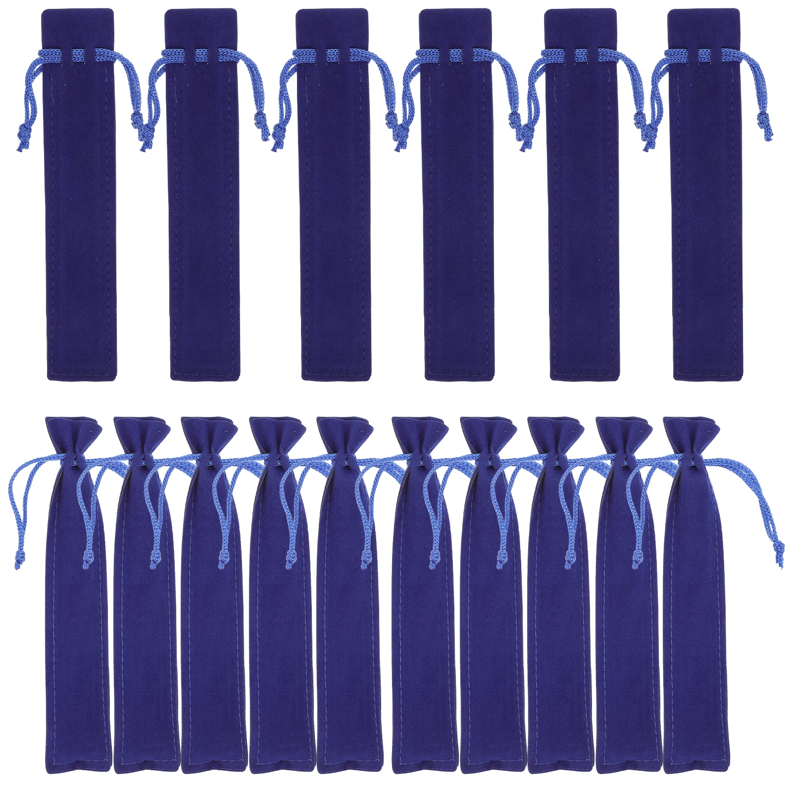

25pcs Drawstring Flannel Case Flannel Pen Case for School Office Pen Sleeve Supplies Lightweight Portable Holder Storage