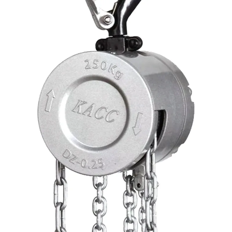 250KG Hand Chain Hoist Hook Mount Aluminum Alloy Mini Compact Type Wear Resistance Hand Cranked Block