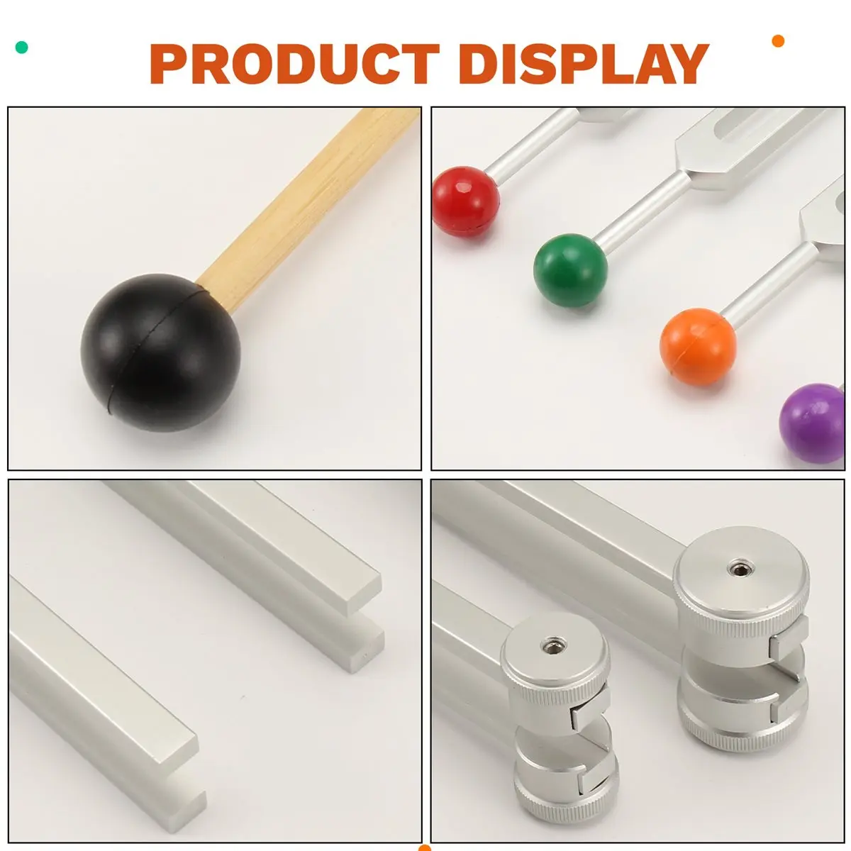 

Набор камертонов X07A (128 Гц, 256 Гц, 512 Гц, 432 Гц) с активатором для исцеления, звуковой терапии и поддержания тонуса организма, 4 шт.