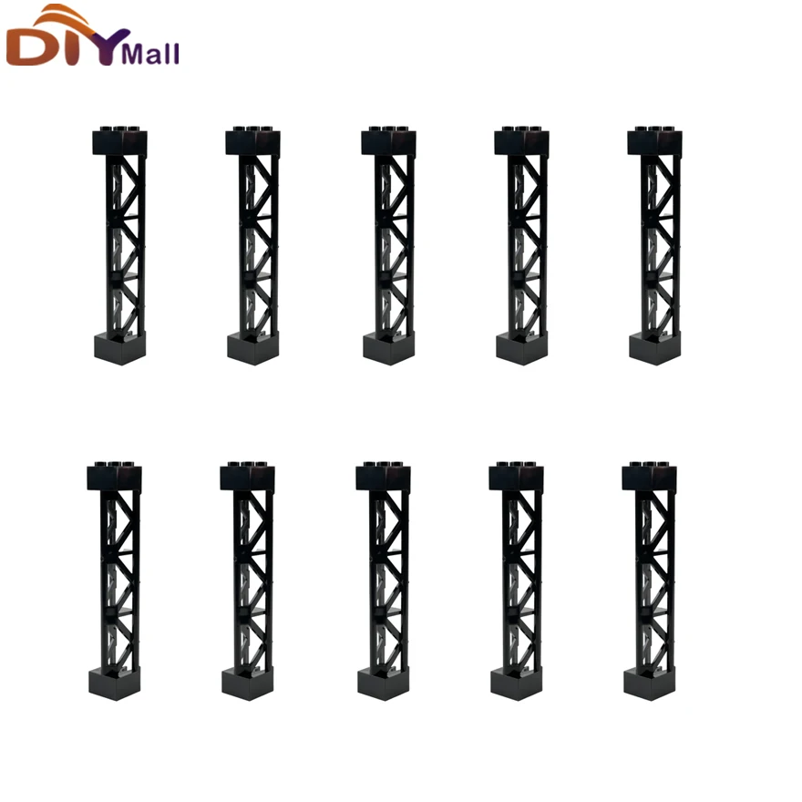 

MOC 10 шт. 95347 2x2x10 кронштейн столба строительные блоки часть 58827 колонна поездная гусеница опорные кирпичи для модели строительства