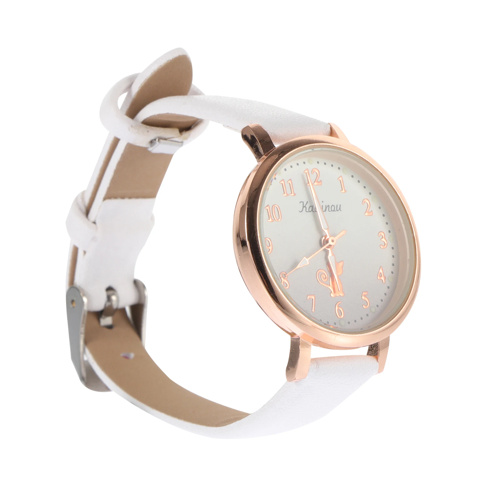 Stylish Children Watch with Luminous Pointers PU Band Smooth Skin-Friendly Design for Girls Students Casual Daily Wear