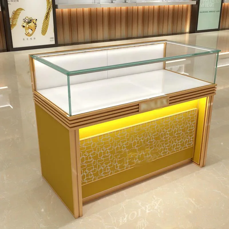 

Custom, Sundo luxury counter jewellery shop cabinet custom logo metal glass jewelry display showcase for watch sunglass shop