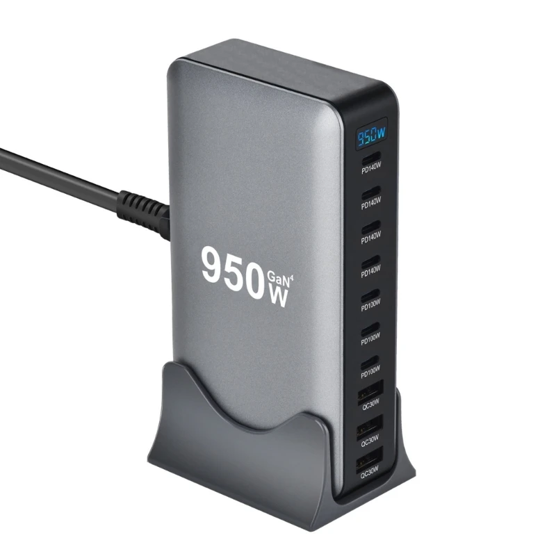 

10-портовое зарядное устройство 31 КБ, 950 Вт, высокоскоростная зарядка, порт PD, совместимый с телефонными устройствами, для