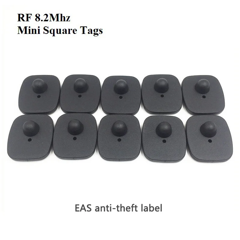 

100pcs/Lot RF ABS Clothing Anti-lost Label Magnetic Button Small Square Anti-theft Fastener Hard Tag Security Buckle EAS