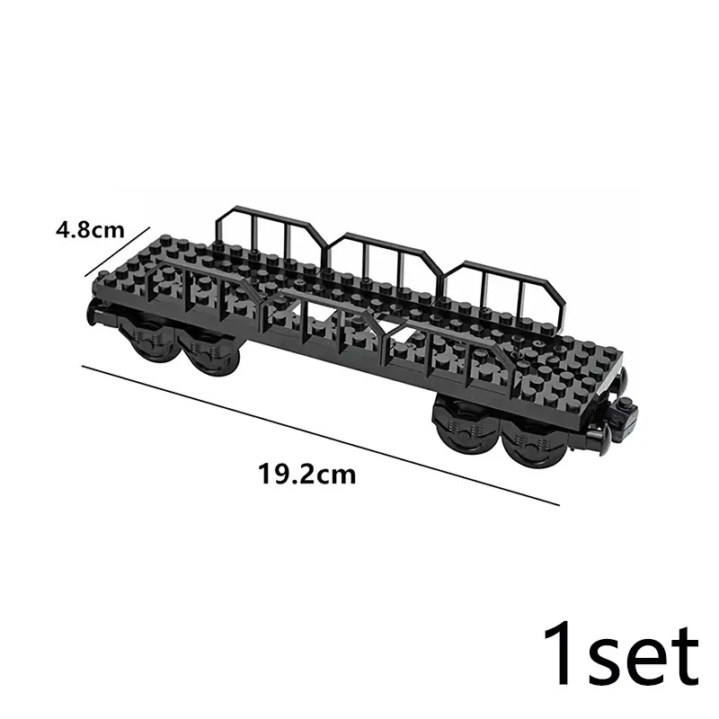 City Train Container Track Construction Building Blocks Freight Compatible 92088 Train Base Wheel Carriage Bricks For Children