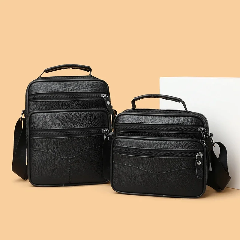 

2025 Men's Bag Genuine Leather Handbags Business Shoulder Bags Male Messenger Bags Small Crossbody Bags for Man Fashion Handbag