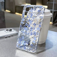 Flower Phone Case For iPhone 11 Case iPhone 13 12 14 15 Pro Max XR XS X 7 8 Plus SE 2020 Shockproof Soft Clear Cover for Girl