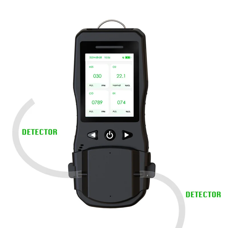 

ABDJ-Gas Monitor Gas Leak Detector For O2,CO,H2S,Combustible Gas Tester Gas Leak Detector With Sound,Light & Vibration Alarm US