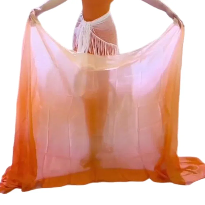 Velo de seda personalizado, colores 100% velo teñido a mano de seda para combinar con su traje de actuación, espectáculo, puesta en escena, danza del vientre