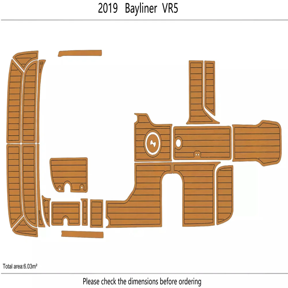 Bayliner VR5 Платформа для плавания, кабина, напольная лодка, пена EVA, искусственная терраса из тикового дерева, напольная SeaDek MarineMat, стиль Gatorstep, самоклеящаяся