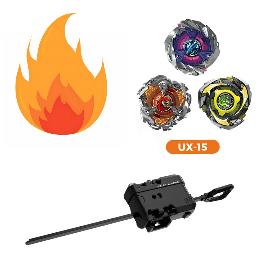 

3in1 Beye X UX-15 Shark Scale Deck Set Sharkscale Battle Top with Launcher Spinning Toy Gyro Christmas Gift