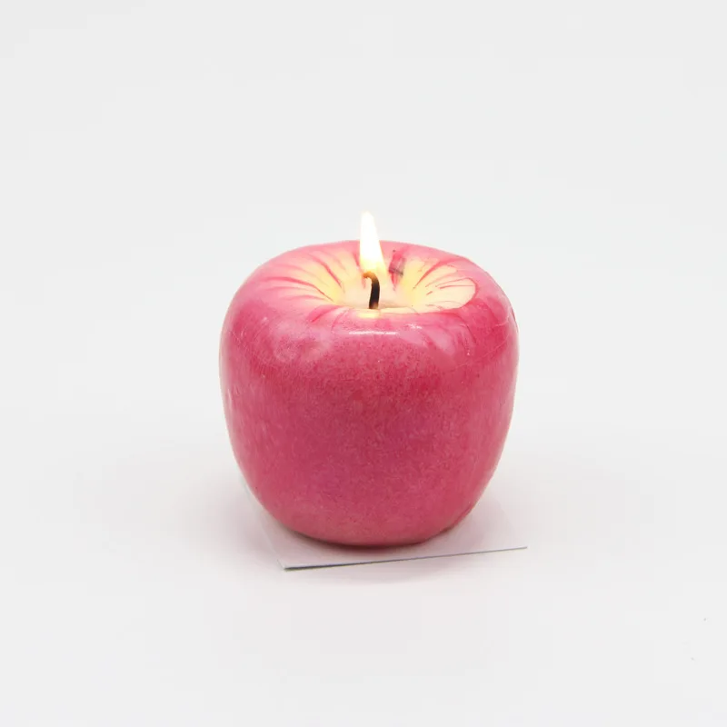 Lovely Red Design for Apple Shape Fruit Scented Candles Christmas Eve Gifts Christmas Day Gifts Christmas Creative Home Decor