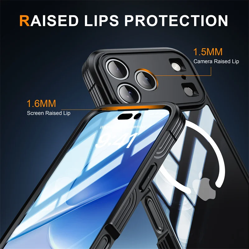 Full Body Protection Magnetic Case for iPhone 17 Pro Max iPhone Air Cover Screen Protector Magsafe Shockproof Fundas Coque - Image 5