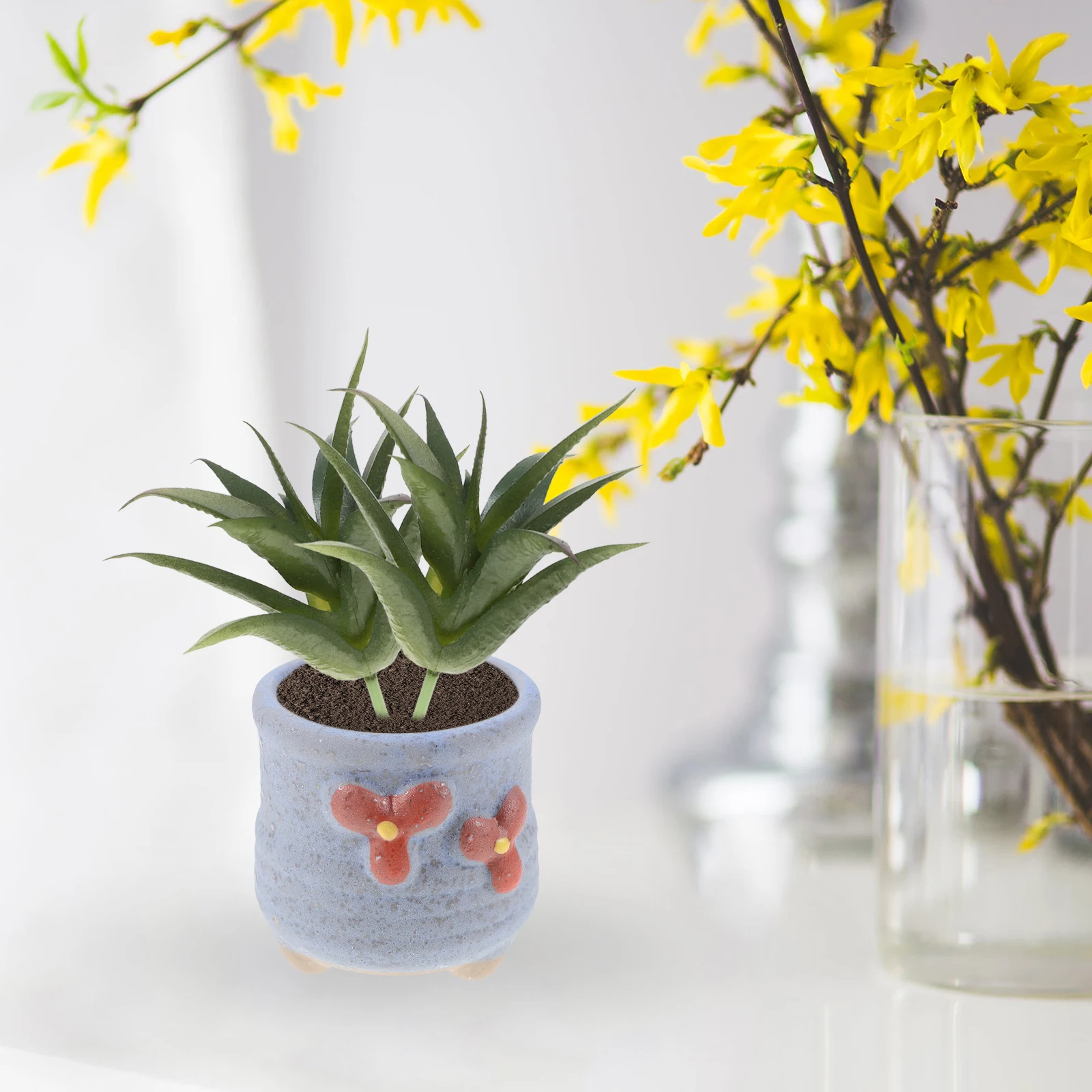 

6Pcs Simulation Plants Bonsai Artificial Plant Decorations Table Centerpiece Ornaments Indoor Plants Home Decor Faux Floral