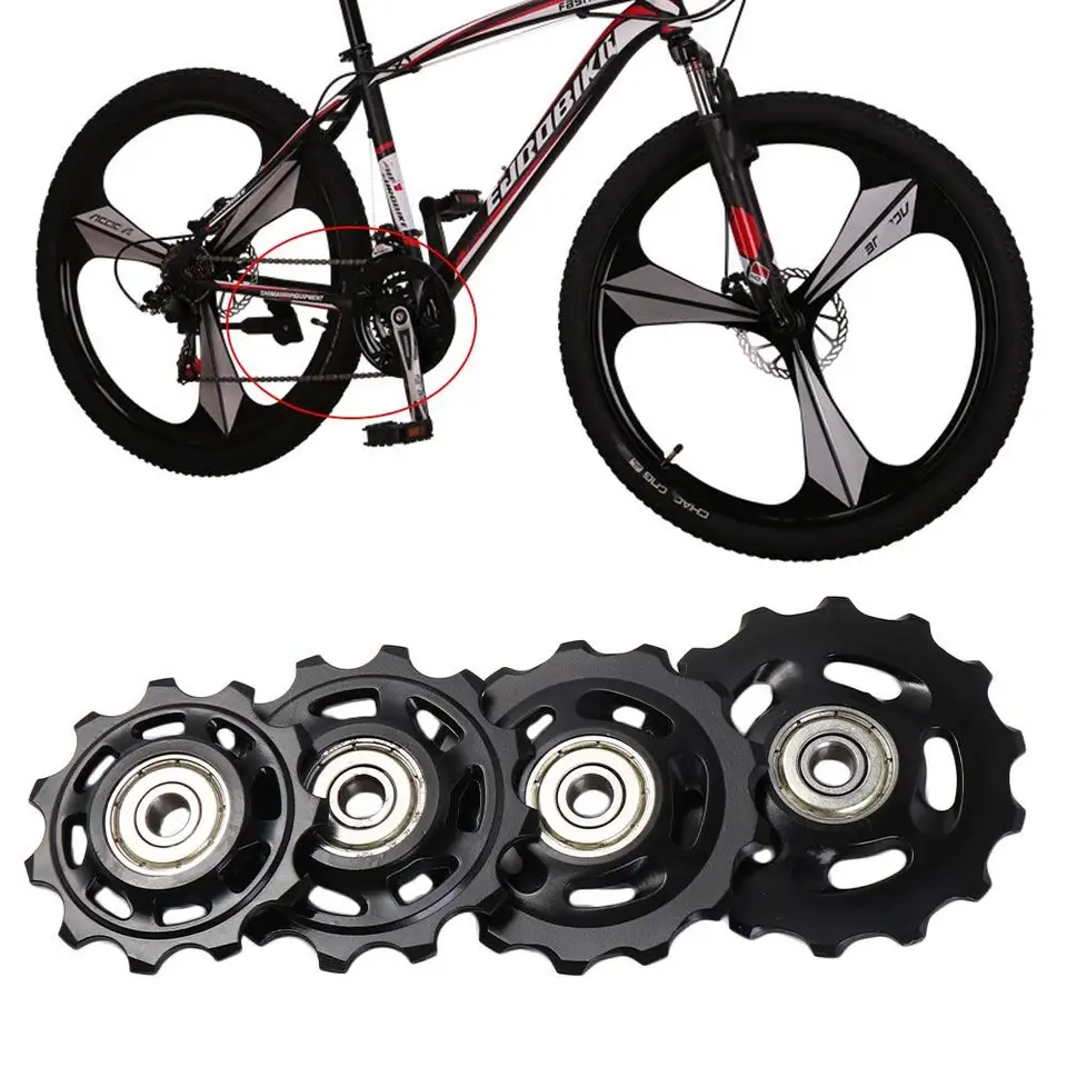 Rueda De Polea De Cambio Trasero 12T/14T Para Bicicleta – Rodamiento Sellado, Compatible Con 9/10/11 Velocidades