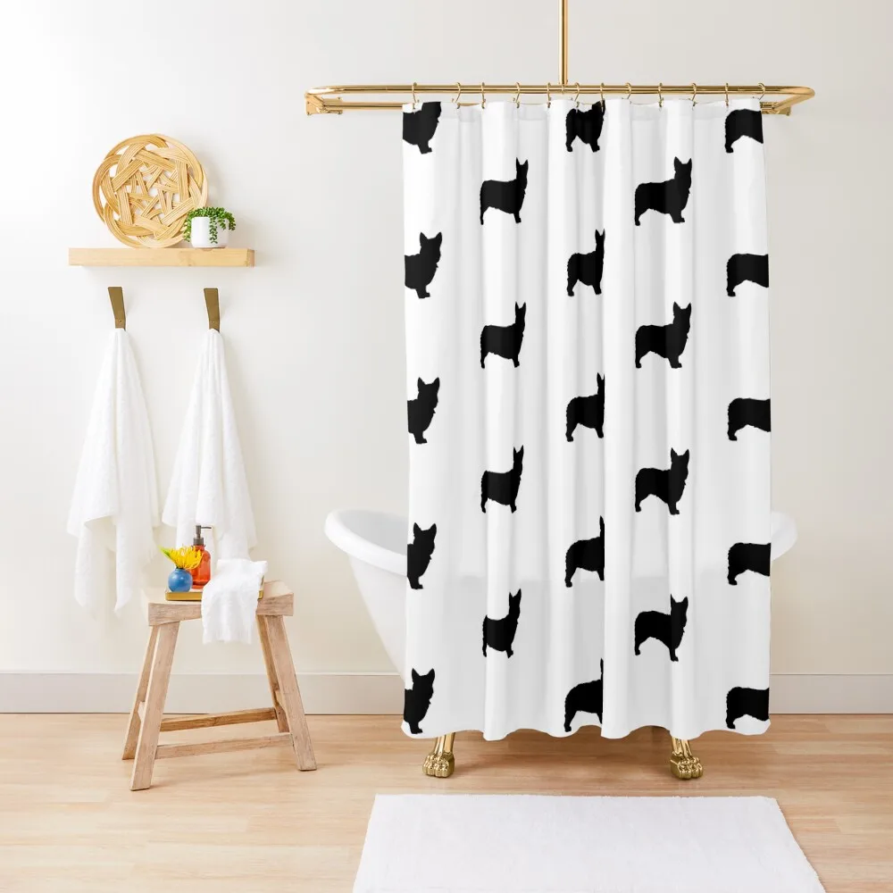 

Corgi silhouette, simple corgi design Shower Curtain Shower Bath Waterproof Bathroom Shower Luxury Bathroom Window Curtain