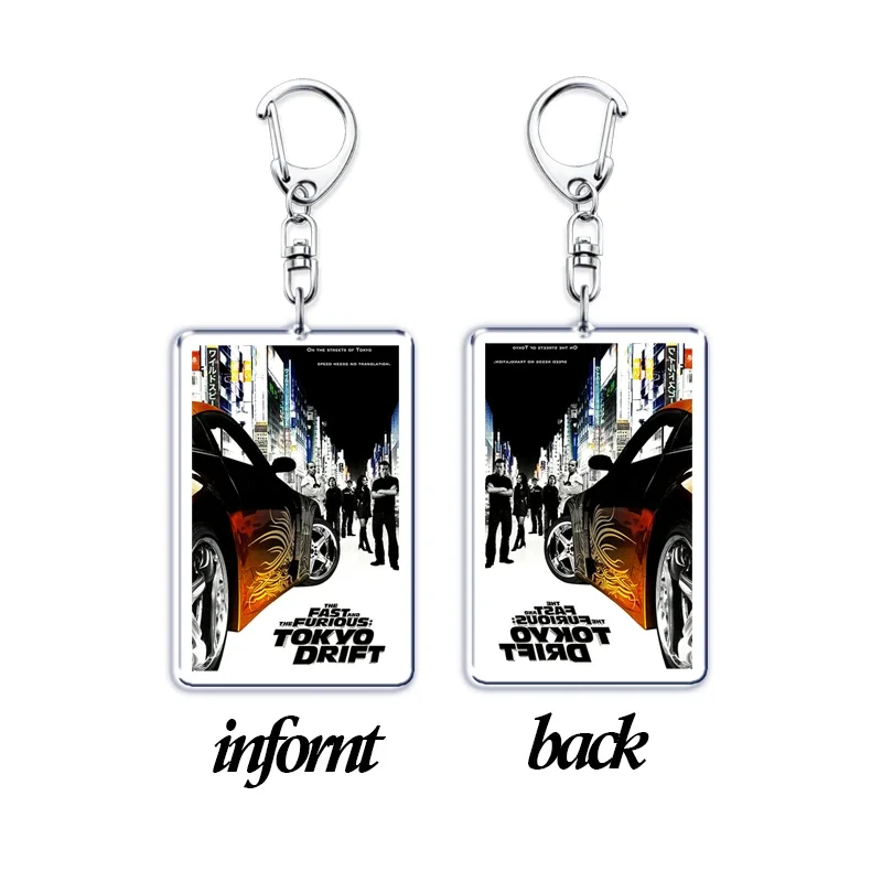 Popular Classic Movies Keychains for Accessories Bag TitanicThe Fast and Furious Pendant Key Chains Keyrings Jewelry Fans Gifts