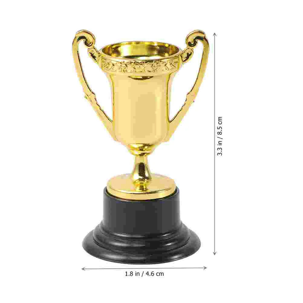 10 Pcs Children's Trophy Soccer Toy Mini Gold Trophies Kids Football Basketball Reward Small Prize