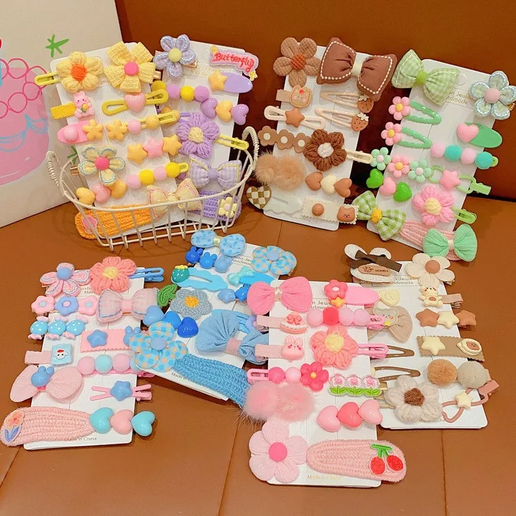 

12 шт., новая детская заколка для волос с чашкой молока, челка для девочек, боковая заколка, аксессуары для волос, BB-зажим для девочек, не повреждает волосы, украшение для головного убора