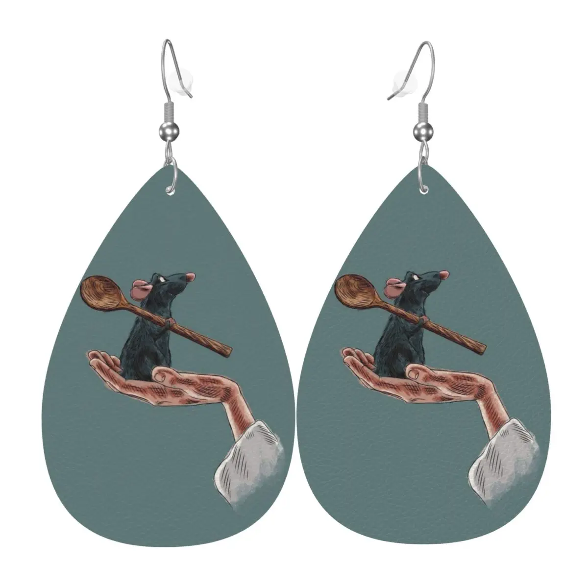 

Кожаные серьги-подвески с изображением рататуи для женщин, украшения, аксессуары