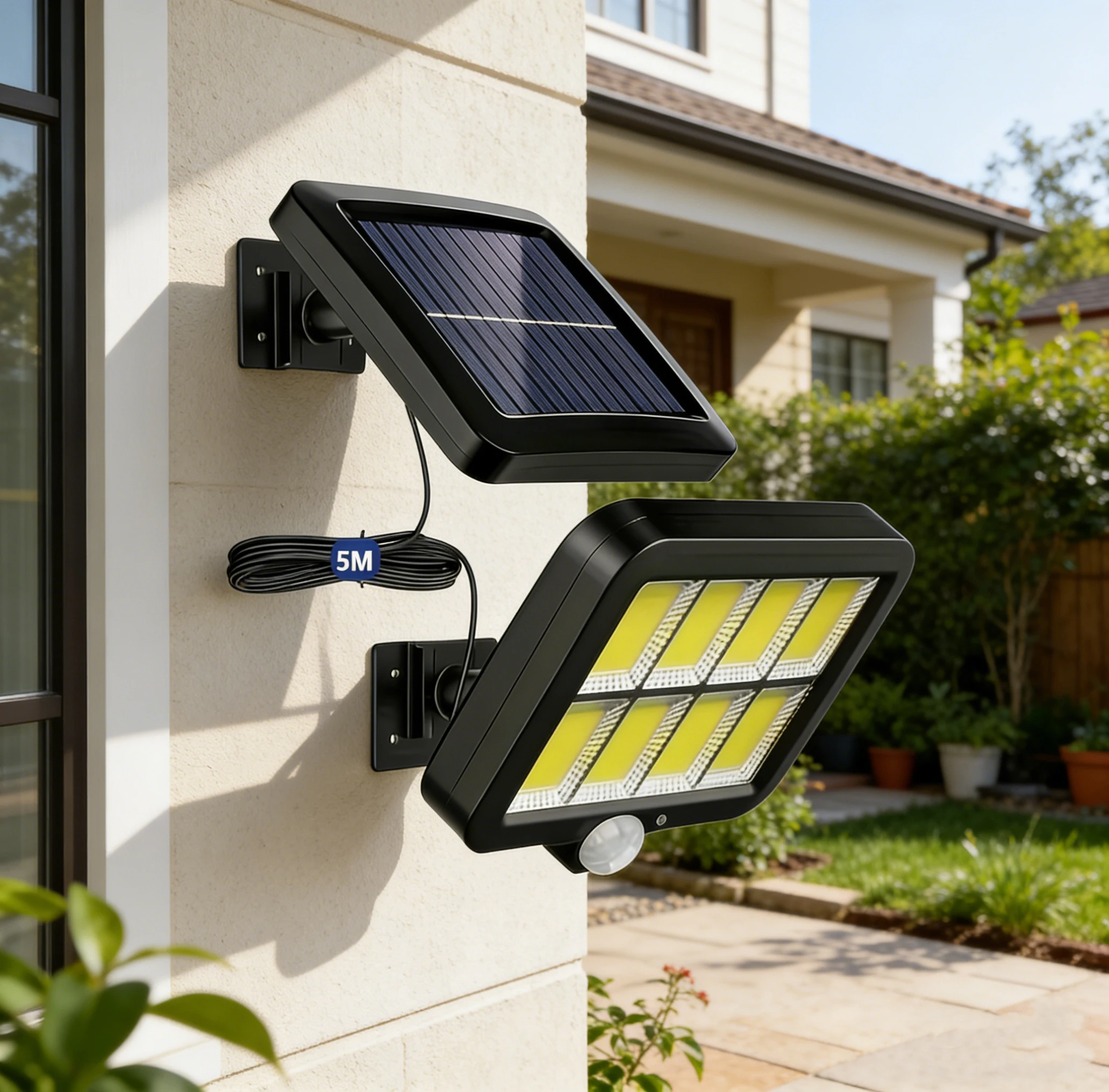 Outdoor Lighting Street Solar Split Wall Lamp 3 Mode Waterproof Motion Sensor Garden Street Lights Solar Lamp Garden Wall Lights