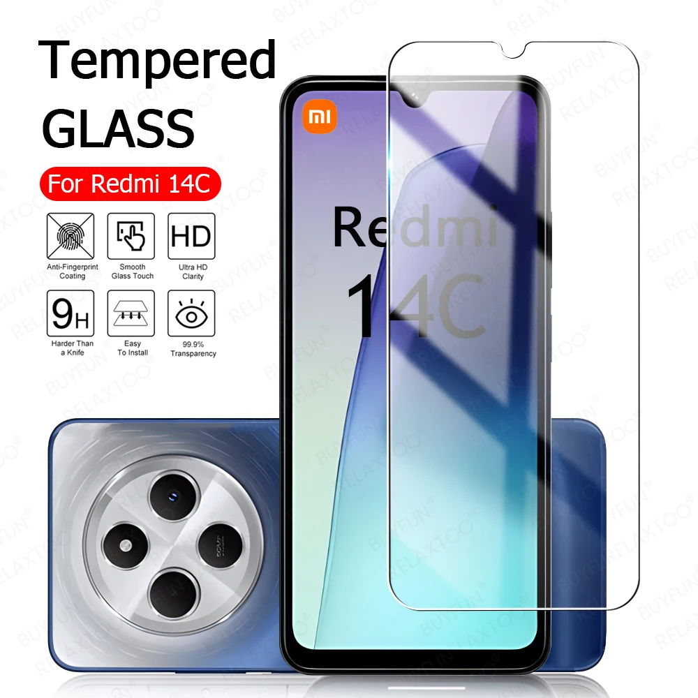 2.5D Tempered Glass Protective Film For Xiaomi Redmi 14C Readme Redmy Radmi 14 C C14 6.88'' Redmi14C 9H Clear Screen Protector