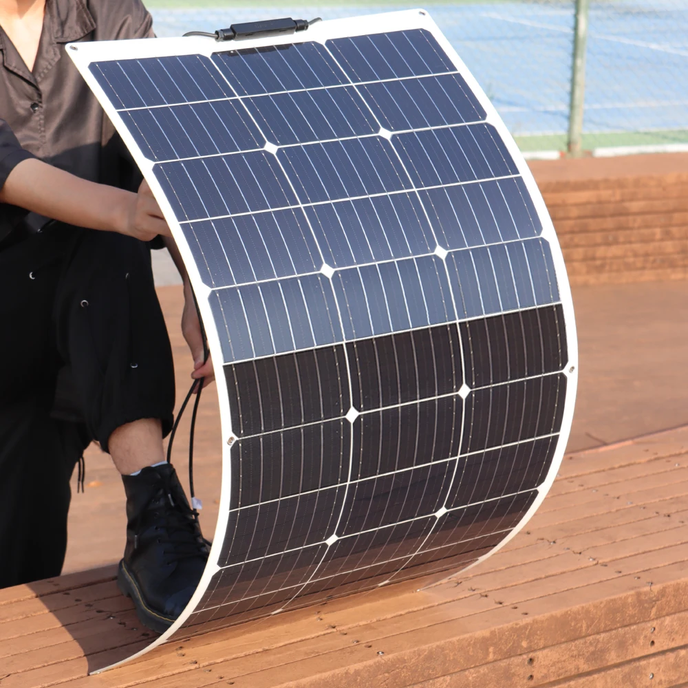 150W 300W 450W 600W Flexible Solar Panel 12V Solar Charging Panels Battery Charger Photovoltaic Panel for Home Balcony Camper RV
