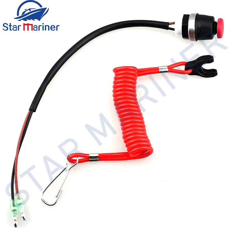 3GR-06870-0 STOP SWITCH ASSY （Short） 66T-82575-01  LANYARD,STOP SWITCH 682-82556-0 For Yamaha Tohatsu Parsun Honda Boat Motor