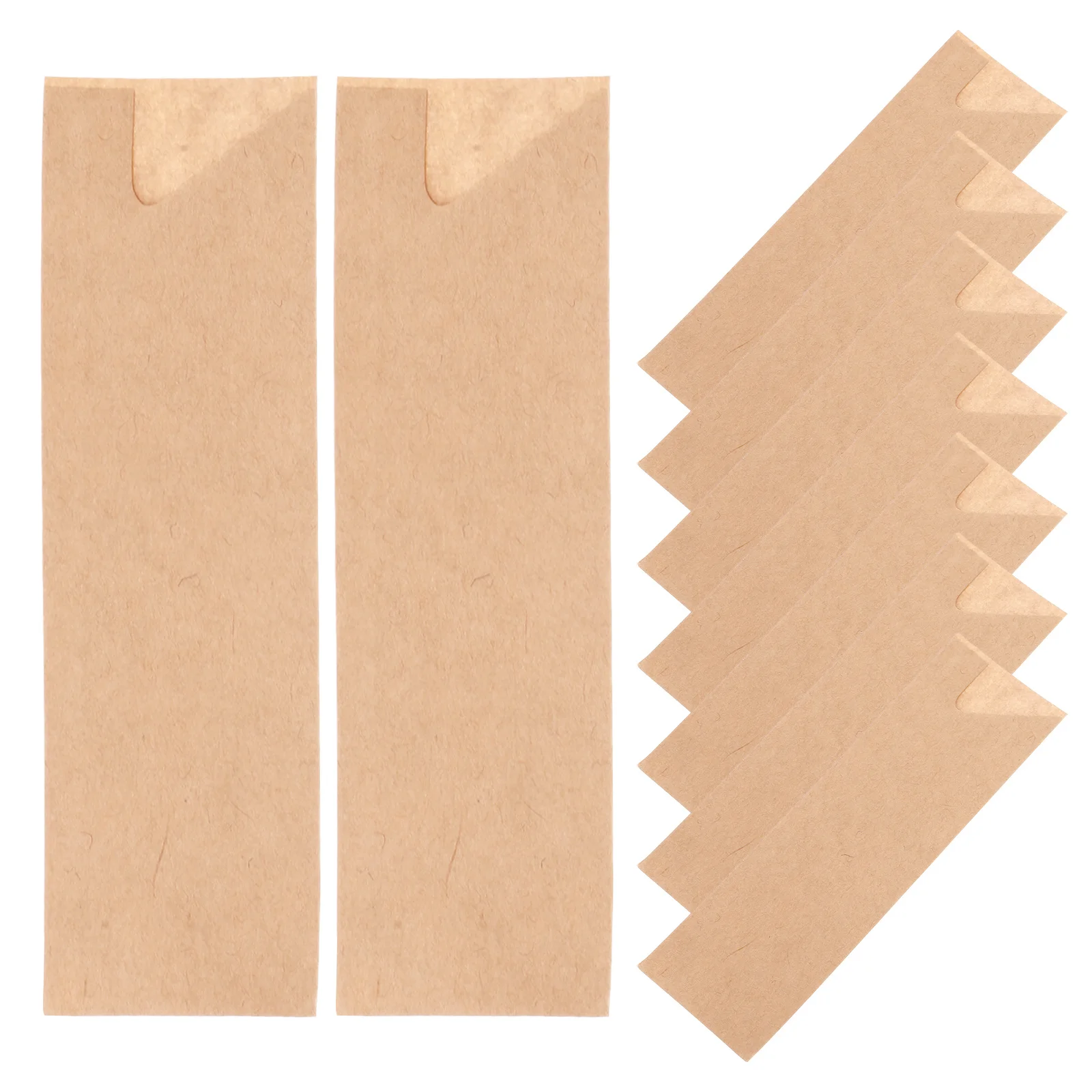 

Kraft Paper Chopsticks Sleeves 15cm Waterproof Oil Resistant Restaurant Dining Disposable Utensil Bags chopstick paper bags