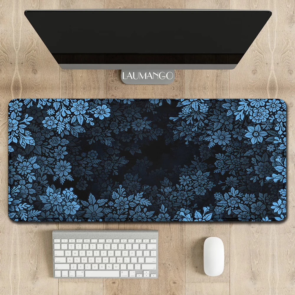 Aesthetic Floral Xxl Mousepad Gamer Large Mouse Pad Animes Desk Mats Purple Pink Deskmat Playmat Deskpad Computer Tables Mat