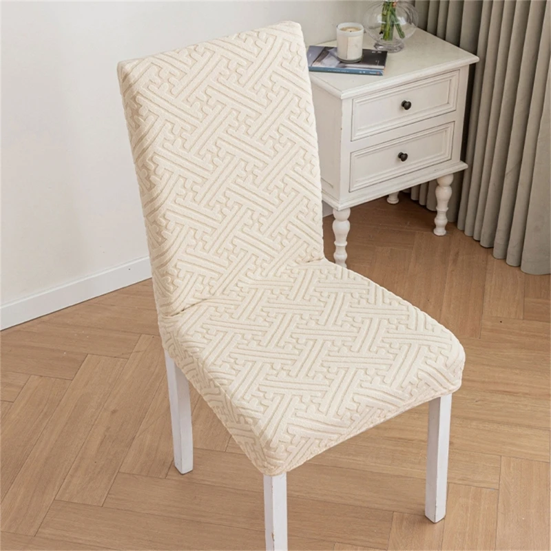 Stretchable Chair Cover, Soft Polyester Slipcover, Easy Cleaning, Breathable Fabric for Home Dining Room Office