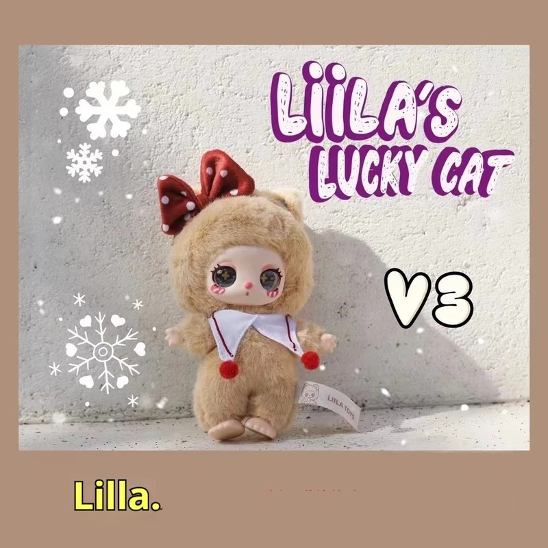 New Stock Genuine Blind Box Liila Cat V3 Third Generation Dot Cat Vinyl Mystery Boxes Trendy Play Desktop Ornament New Year Gift