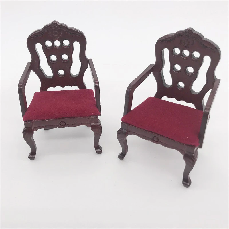 1:12 casa de muñecas 3 piezas Mini sofá modelo conjunto Mini sillón muebles