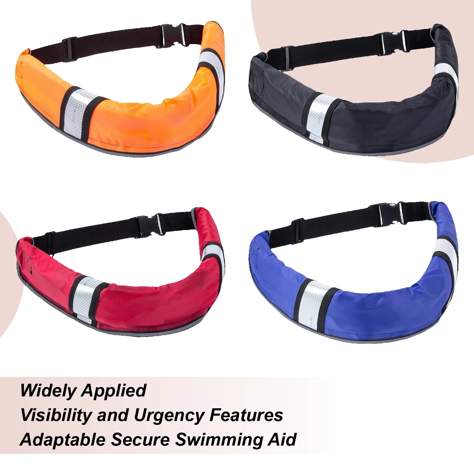 

Manual Inflatable Belt Pack Inflatable Adjustable Flotation Belt Water Lifesaving Tool For Boating Fishing Snorkeling Dock