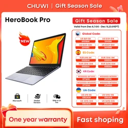 CHUWI HeroBook Pro แล็ปท็อป 8GB RAM 256GB SSD Intel Celeron N4020 Dual Core 14.1 นิ้วหน้าจอ IPS Windows 11 โน้ตบุ๊คแล็ปท็อป