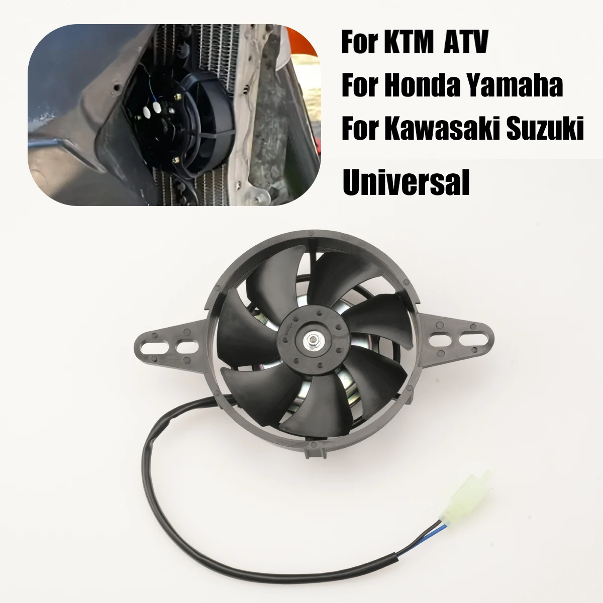 

12V ATV Off-Road Vehic Cooling Fan Oil Cooler Engine Electric Radiator Suitable For Honda Yamaha Suzuki KTM Kawasaki Motorcycle