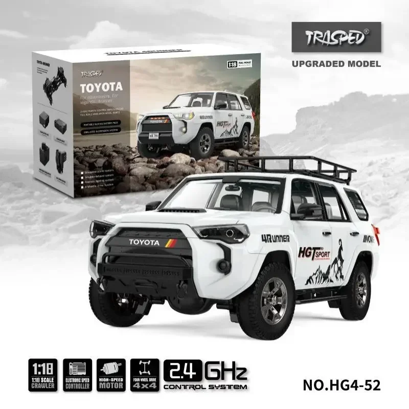 Hengguan 1/18 Hg4-52 Model elektryczny analogowy RC 4WD Toyota Speedmaster jest standardowo wyposażony w wersja Premium zdalnie sterowane zabawkowe