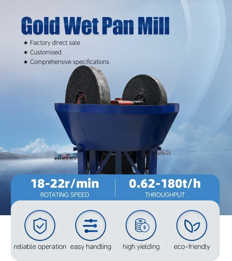 Wholesale High Efficiency Gold Ore Silver Ore Grinding Machine Wet Disc Mill