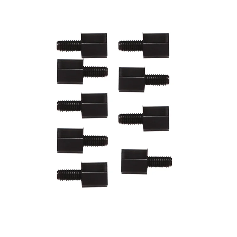 

ABUN-500X Motherboard Nylon Hex Standoff Threaded Spacer M3 Thread 6+6Mm Black