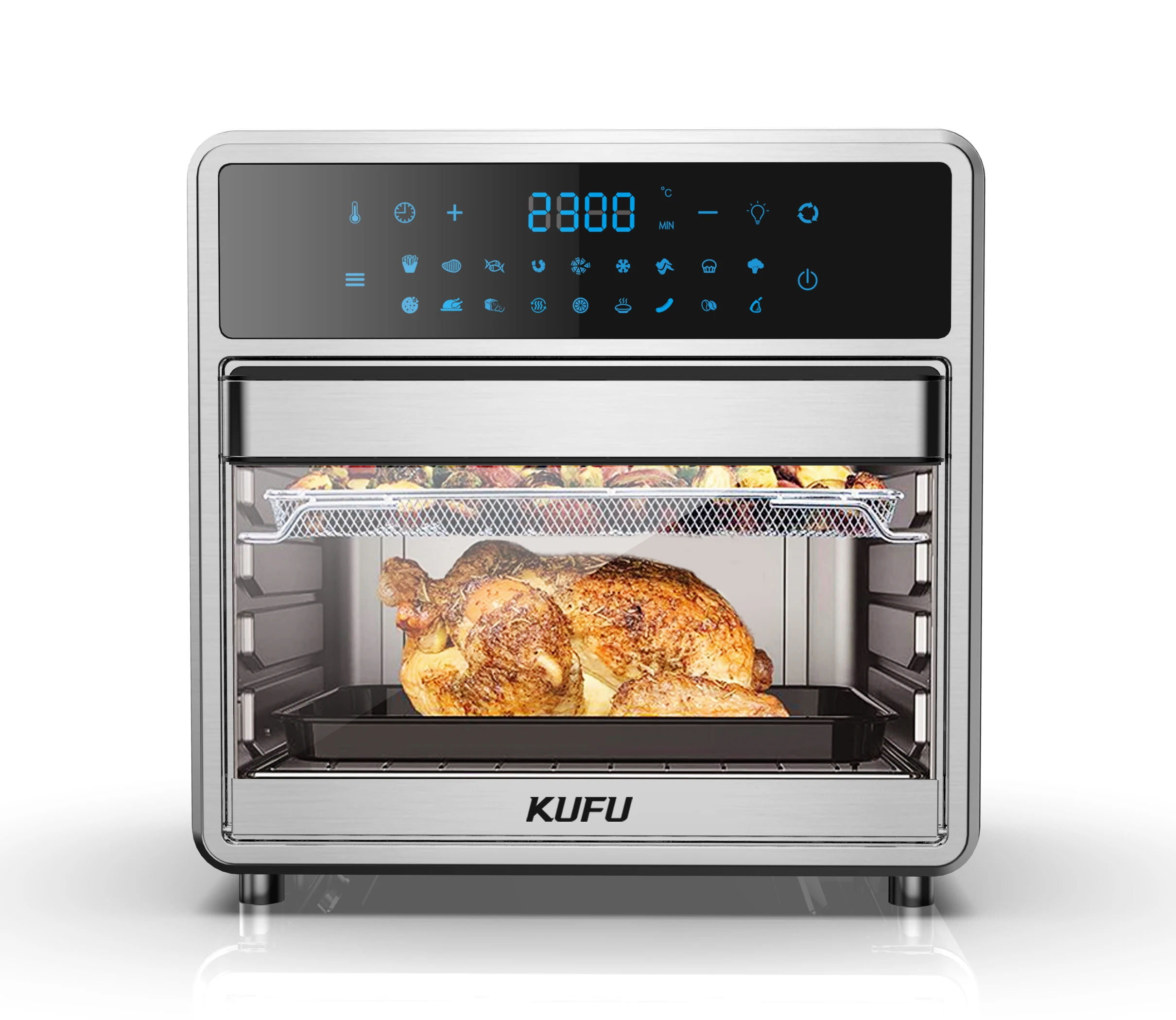 New best-selling digital electric multi-functional oven 15L wholesale oil free air fryer toaster oven classic stainless oven