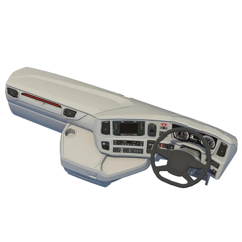 คอนโซลกลางจำลอง 770S สำหรับรถบรรทุก Tamiya RC ขนาด 1/14 รุ่น SCANIA 770S 6X4 56368 8X4 56371 อุปกรณ์ตกแต่งรถยนต์