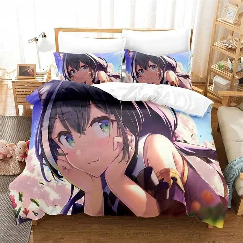 

3D Print Anime Girls The Ryuo's Work Is Never Done Comfortable Duvet Quilt Cover Pillowcase Bedding Set Decoration Home Textile