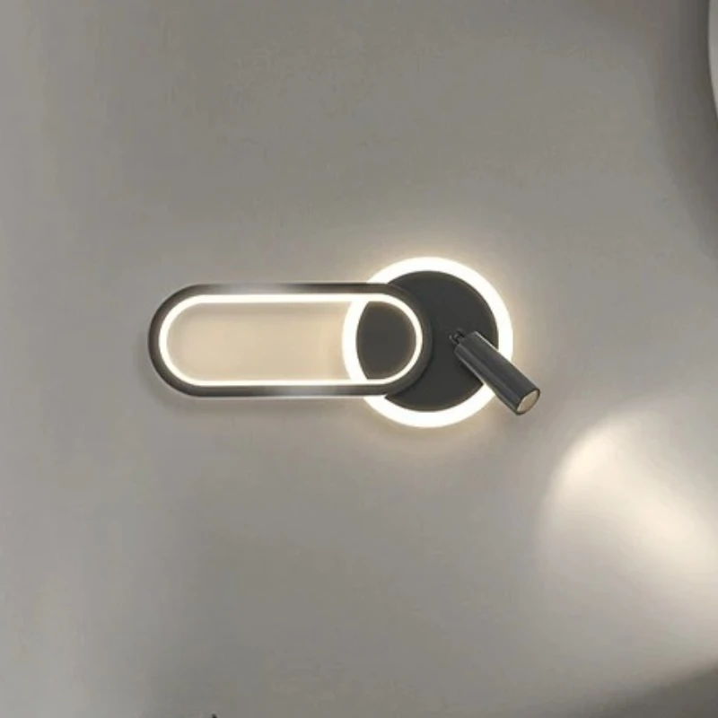 

Светодиодный минималистичный настенный светильник для спальни, прикроватный прожектор для чтения и чтения 360° ° Светодиодная лампа, вращающаяся лампа для чтения, супер яркий настенный светильник