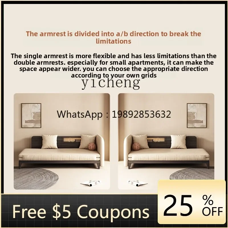 b26 solid wood sofa bed folding dual-purpose living room retro fabric sofa bedroom push-pull bed