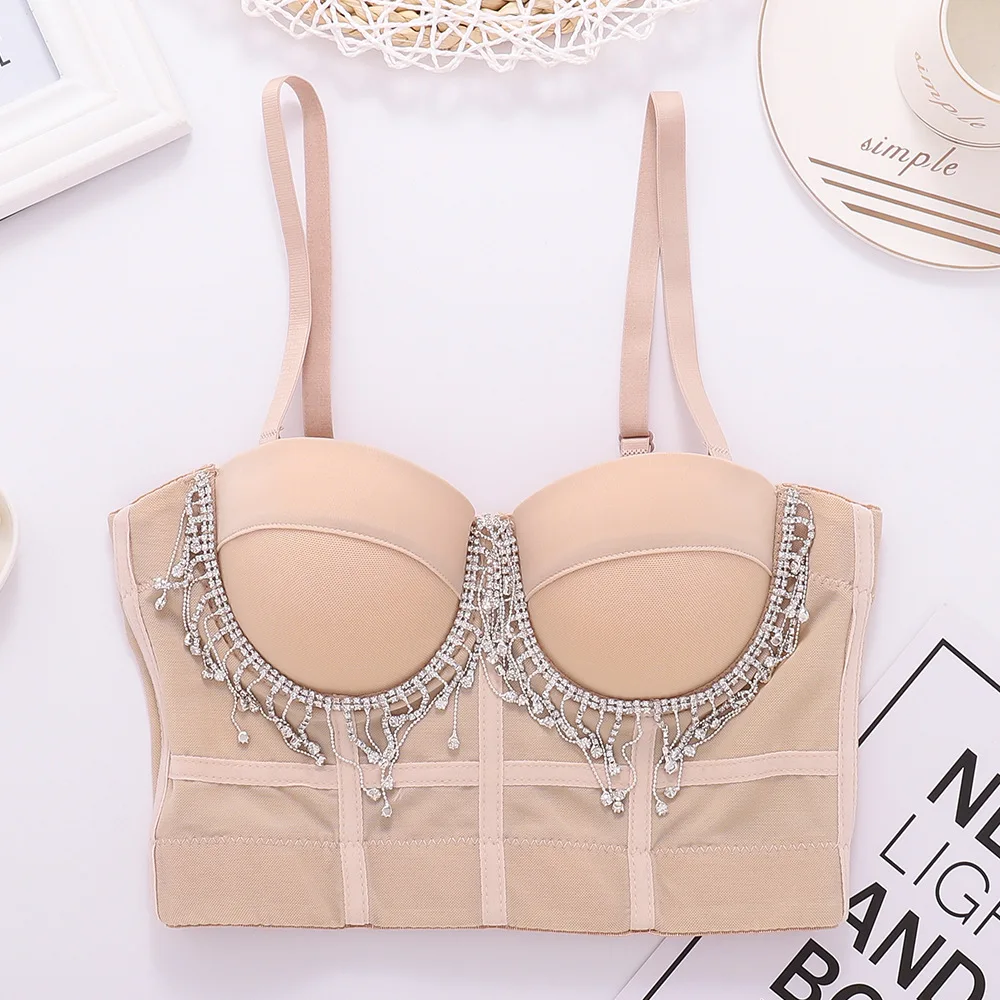 Sexy Short Belly Dance Tube Top with Chest Pad Slimming Wrap for Women Thick Knitted Summer Fashion Casual Female Clothing