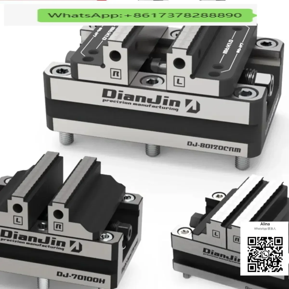 

Four-Five-Axis Fixture Self-centering Vise Positive and Negative Quick Clamping 2-8 Inches DJ-6080H Self Centering Vise
