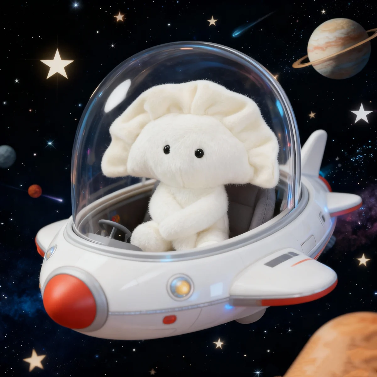 Dumpling Plush Toy Cute Stuffed Food with Happy Face Kawaii Character Adorable Cultural Plushie Gift for Kids New Year's Day