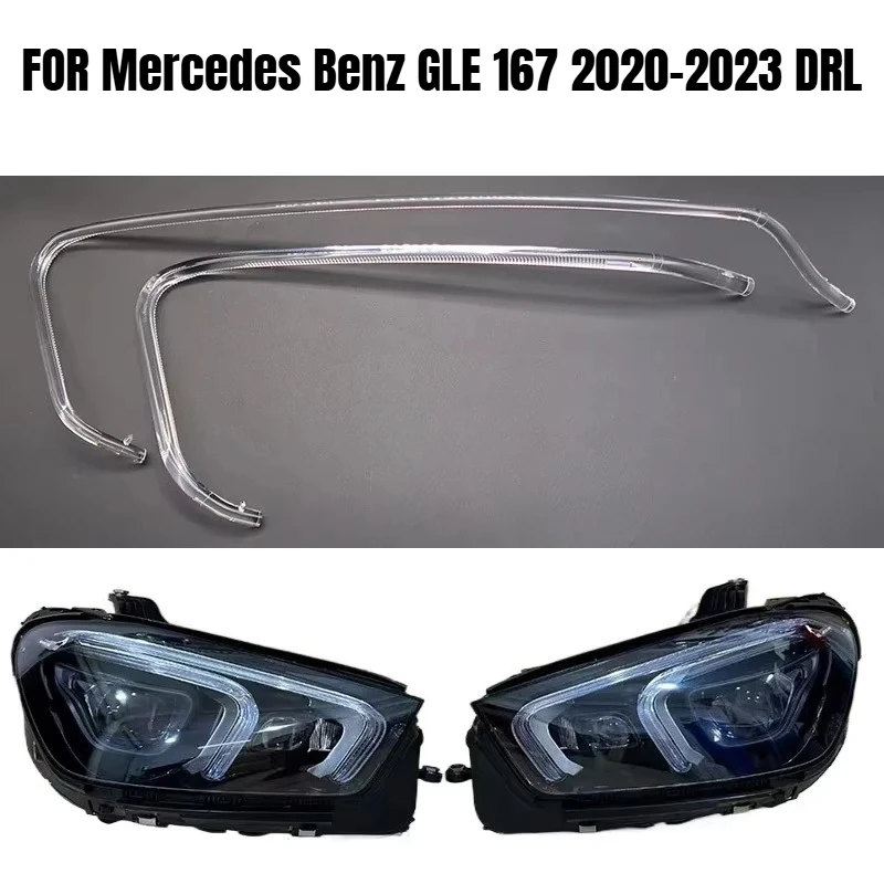for-mercedes-benz-gle-167-2020-2023-car-headlight-drl-light-guide-plate-light-tube-daytime-running-light-guide-angel-eye-parts