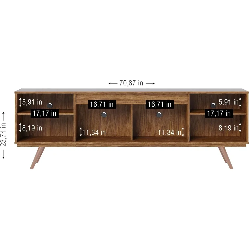 Media Console Tv Stand Living Room Furniture Hailen - Modern TV Stand Up to 75-inch freight free