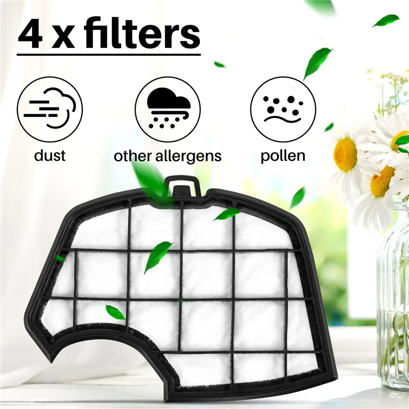 الجملة 4 قطعة فلتر المحرك استبدال حماية استبدال فلتر للمكنسة الكهربائية ل Vorwerk Kobold VK140 VK150